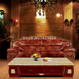 leather sofa luxury living room sofa combination G105 of first layer leather Thick sofa