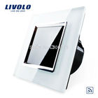 Livolo EU Standard, VL-C702R-SR1, Remote Control, White Crystal Glass Switch Panel, AC 110~250V Wall Light Remote Switch