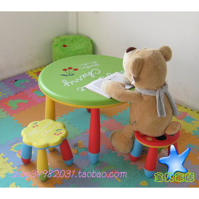 Eco-friendly child furniture nursery furniture 1 Roundtable 2 stool