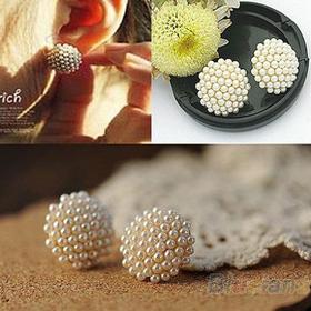 NEW Women Female Popular White Beads Pearl Mushroom Shape Gold Plated Stud Earrings Ear Studs 1NIE