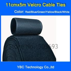 Free shipping 11CMx5M Velcro Hook & Loop Tape Nylon Strap Power Wire Management Velcro Cable Ties