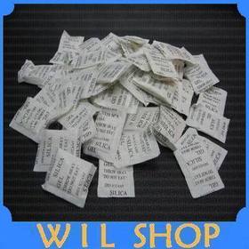Free shipping,Cheap wholesale 500Packs/Lot Silica Gel Desiccant 1g / pack Absorb Moisture Dry Dag