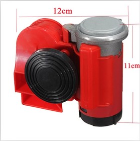 12V 136 Air Horn Snail Compact For Car Truck Vehicle Motorcycle Boat Bike Red