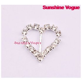 Rhinestone buckle,heart shape crystal buckles 21mm,100pcs/lot, CPAM free, shine buckle full of glossy crystal for wedding ribbon