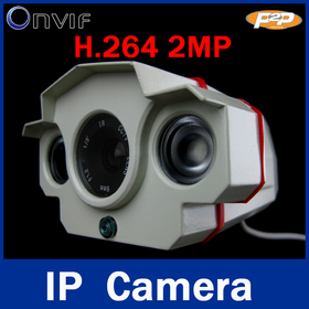 ONVIF CCTV H.264 2MP 1920*1080 1080P 6MM IP Network Outdoor Waterproof 2 Array IR LEDs Night Vision Security IR Camera