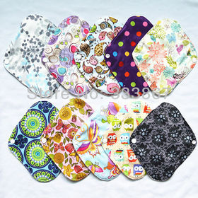 24/lot U PICK Overnight / Post partum 14" Reusable Washable Bamboo Cloth Pads, Menstrual Sanitary Mama Soft Pad, 20 Designs