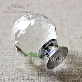 5pcs 30mm Round Glass Cabinet Knobs And Handles Dresser Drawer Pulls Crystal Kitchen Bedroom Door Knob