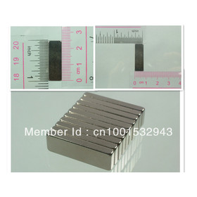 free shipping 10pcs/lot N52 25mm*8mm*3mm block earth Neodymium Permanent Strong Magnets Craft