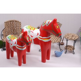 Free shipping Wood Home Decroration Dala Horse Wood Red horse Sweden National symbol perfect Wooden crafts for home decoration