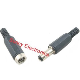 Free shipping 10 set (20pcs ) 2.1x5.5mm DC Power Female Plug Jack + Male Plug Jack Connector Socket Adapter