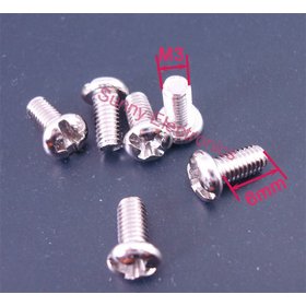 100 pcs M3 Screw M3 Diameter 3mm Length 6mm Stainless Steel DIY Brand New