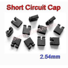 free shipping 200 pcs 2.54mm Standard Circuit Board Jumper Cap Shunts Short Circuit Cap New