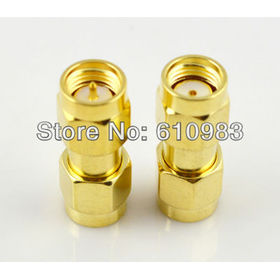 (5 pieces/lot) RF coaxial adapter goldplated SMA plug male to RP SMA plug male with female pin connector adaptor Free shipping