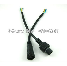 Free shipping (5sets\lot) 4x0.5 SQMM black 4 Pin Waterproof Connector Cable LED Light Strips