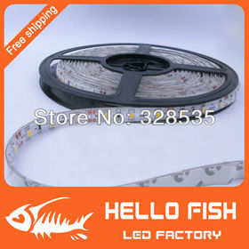 5m 300LED 3528 SMD vandtæt 12V fleksibel lys 60led / m LED strip , hvid / varm hvid / blå / grøn / rød / gul