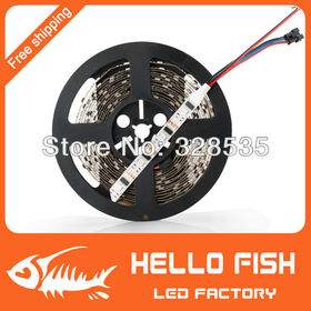 5M ws2801 LED strip,160 LED,160 ic ,IP64 Not waterproof, Arduino development ambilight TV, music light