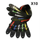 Affordable And Durable Nylon + leather Guitar Strap / Belt Accessory Many Colors Wholesale 10pcs/lot