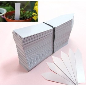 100PCS 4" White Plastic Plant Seed Labels Pot Marker Nursery Garden Stake Tags 000203