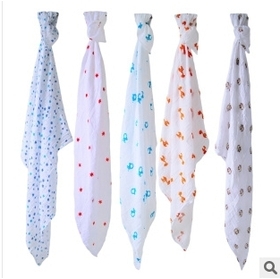 Free shipping top quality 6 PCS/Lot Multifunction Newborn Gauze Bath Towel, Muslin Swaddle Blankets 120X120cm