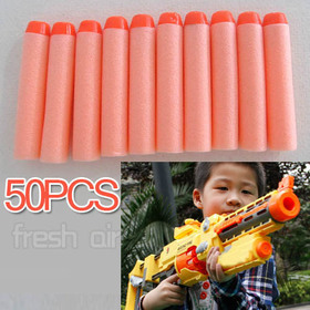 50Pcs Shooting Round Head Soft Bullets Toys For Gun Blaster Nerf N-Strike Recon[99071 ]