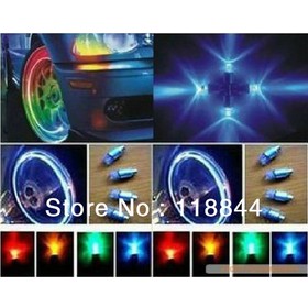 4 pcs/lot Car Decoration Drl Daytime Running Light Wheel light tire valve tap lamp flashing Multi Color LED Car Light