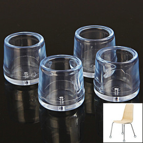 4PCS Transparent Chair Table Leg Floor Protector Foot Cover Anti-slip and Anti-noise Cover