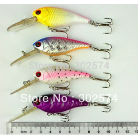 4pcs/lot Deep Fishing lures 8CM-7.2G-6# hooks lures for fishing tackle equipment wobblers japan Crankbait pesca fish hard bait