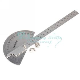 Practical Hot 90 x 150mm Protractor Round Head Stainless Steel General Tool