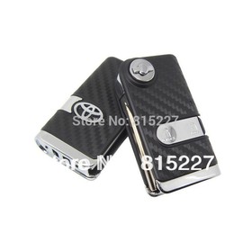 2014 Hot 2 Buttons Modified Flip Remote Key Shell Case Cover for Toyota Corolla,Vios,RAV4 3D Fiber Sticker Free Shipping