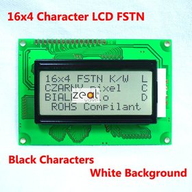 16x4 1604 16*4 Character LCD Module FSTN Black Characters White Background