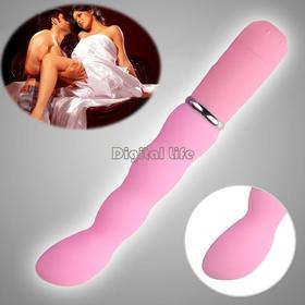 Powerful Magic Wand Massager women sex product 8" Cute Silicone Personal Body Massage Vibrator G-spot Sex Toy Pink 19415