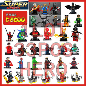 2014 Avengers figures Superheroes mini figures Lightning Man creenarrowAmerica Hulk Spider Man Iron Man cyclops figures block