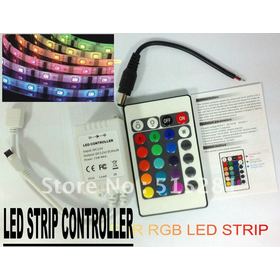 12V 24 Keys IR Remote Controller for RGB SMD 3528 5050 LED Strip light string Lights /6A for 5Meters