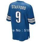 Free Shipping American football Detroit #9 Matt Stafford Blue and White Game Jersey-Men Size S-XXXL,can mix order