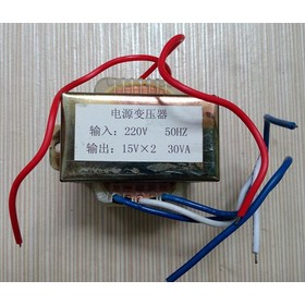 230VAC 50HZ input Frequency transformer +/-15v output 30VA E-type transformer