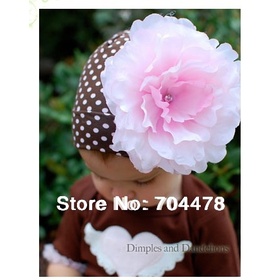 Enfants chapeaux de Noël kintted chapeaux chapeaux de bébé avec de belles fleurs roses Dot Design chapeaux de crochet 1pcs/lot H21