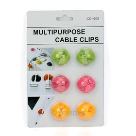 FREE SHIPPING 18pcs Cindy Colors Multipurpose Cable Drop Clips,Bright Muted color cable clips for wire,drop Shipping 80492