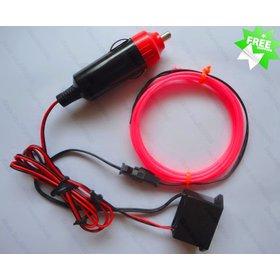 Free Shipping+ (Pink) +12V DC Inverter + 3 Meter EL Wire (2.3mm) +Mix Order Available