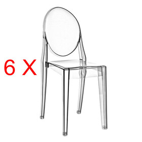 6 X Louis Ghost Chairs + Free Shipping