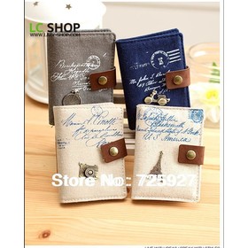 Hot ! Wholesale ladies Canvas Card bag case Credit card wallet credit card Holder women flag print ID card purse