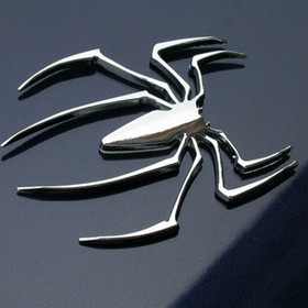 Car spider Sticker,3D metal decals,Chrome Badge Emblem,Auto labels,decorative parts,accessories