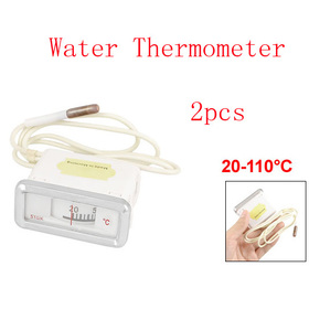 20-110 Degree Celsius Thermometer for Hot Water Boiler w Cables 2pcs