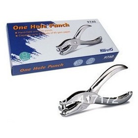 Office supplies / Single hole punch / Punch for binding of paper / Documents/plastic card / Garment fabric Silver Free shipping
