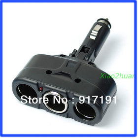Free Shipping Car Cigarette Socket Splitter Adapter Charger 3 Way 12V