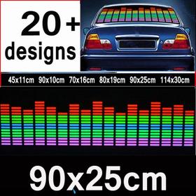 90 cm * 25 cm Colourful Flash Car Sticker Music Rhythm LED EL Sheet Light Lamp Sound Music Activated Equalizer #fjek #fhei #l