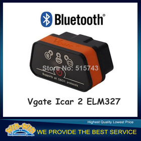 Works on Android Blackmerry PC Vgate iCar 2 BT Bluetooth super mini elm327 OBD2 vgate scan With Best Quality