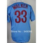 Free Shipping,Cheap Sale,#33 Walker Men's Blue Retro 2014 New Baseball jerseys,Embroidery and Sewing Logos,Discount Activewear