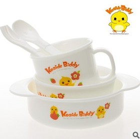 Chick tableware set infant bowl spoon fork soup bowl 5 pieces/set