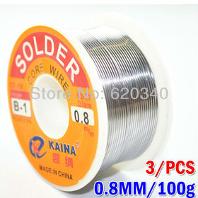 3/pcs 0.8mm 100g Tin Lead Melt Rosin Core Solder Soldering Wire Reel, freeshipping