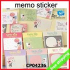 FREE SHIPPPING Memo Pad Ponybrown Self-adhesive Sticky Girl Note Message Post Writing Prize 50packs/lot Say Hi 04236